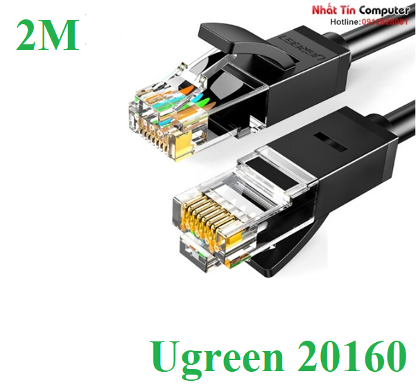 Cáp mạng đúc sẵn cat6 utp 26awg tròn dài 2m ugreen 20160