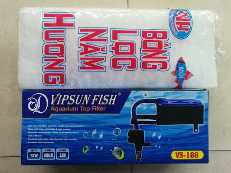 MÁY BƠM LỌC HỒ CÁ VIPSUN VS188 - KÈM BÔNG LỌC