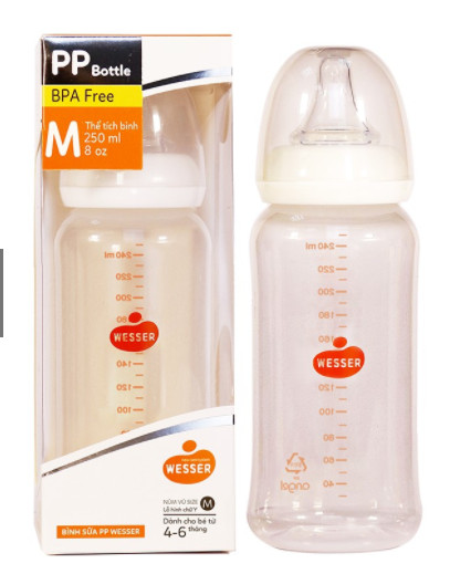 Bình sữa PP Wesser mẫu mới 60ml/140ml/250ml