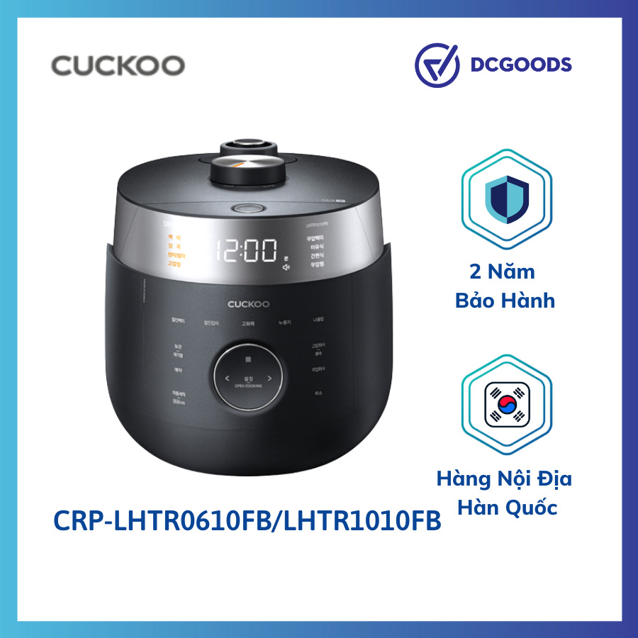 Nồi cơm cao tần cuckoo crp-lhtr1010fb/0610fb. cảm ứng 1 chạm, điều khiển giọng nói. nhập khẩu nội địa hàn quốc.