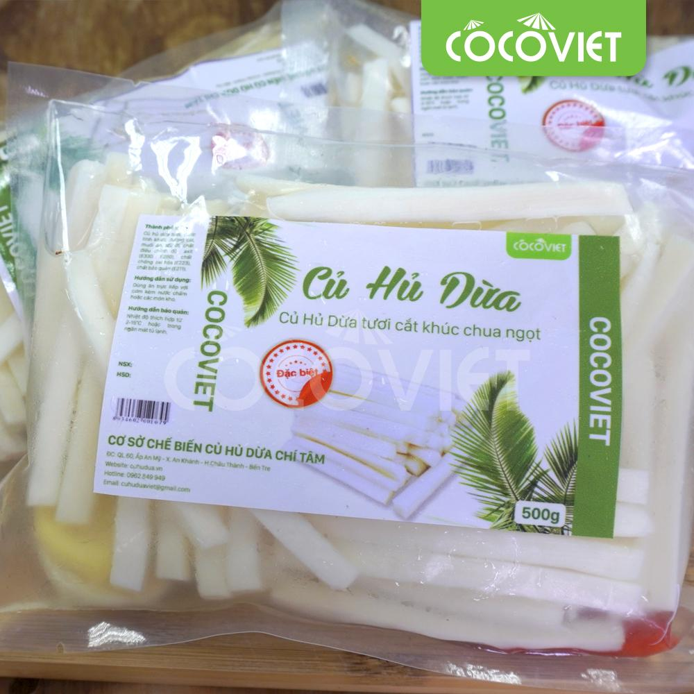 [HCM]Củ Hủ Dừa Cắt Khúc Chua Ngọt - túi PE - 500 Gram