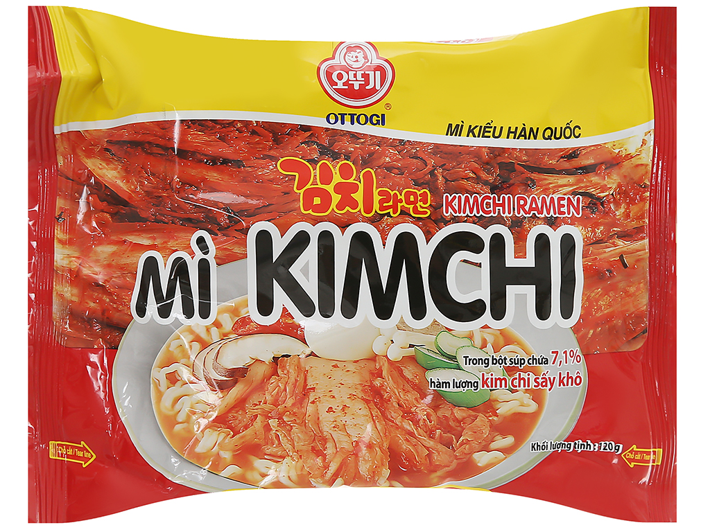 Lot of 8 Packs of Ottogi Kimchi Noodles 120g