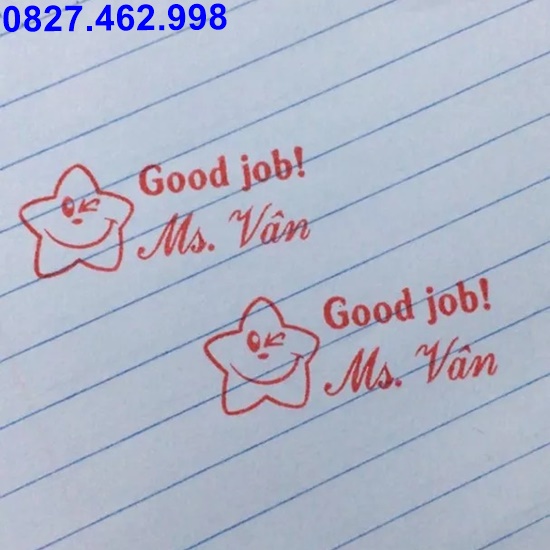 Khắc dấu cô khen em, con dấu tiểu học