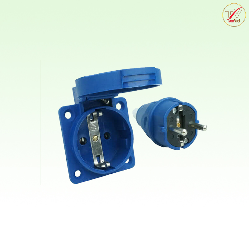 Phích cắm điện công nghiệp 16A 2 chấu