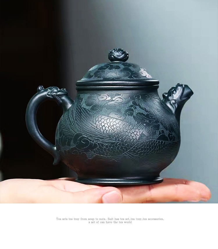 Ấm tử sa nghi hưng phan hồ ngư hóa long 300 ml