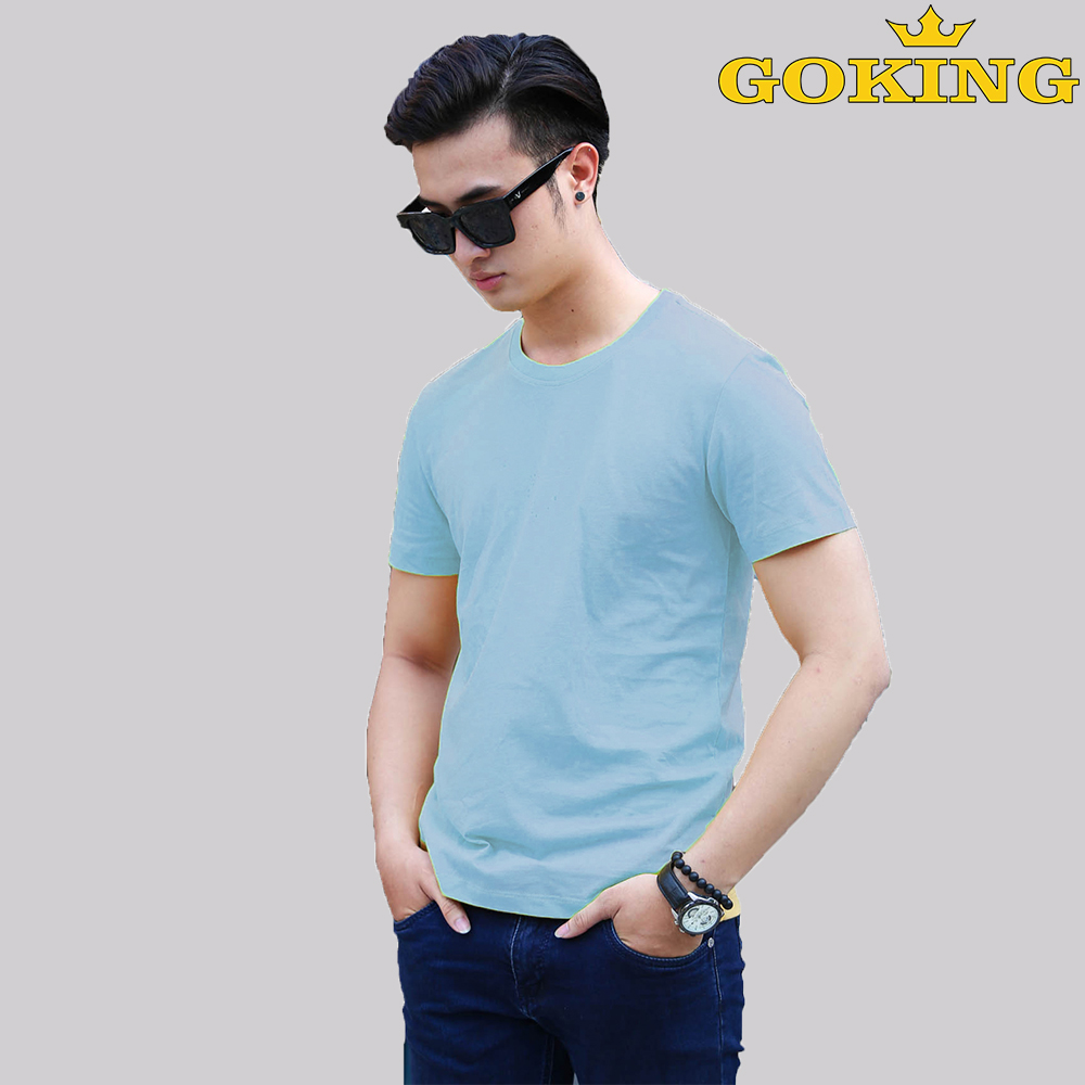 Áo thun trơn nam thoát nhiệt Nhật Bản GOKING, áo phông basic mặc nhà, siêu thoáng mát, thấm hút mồ hôi