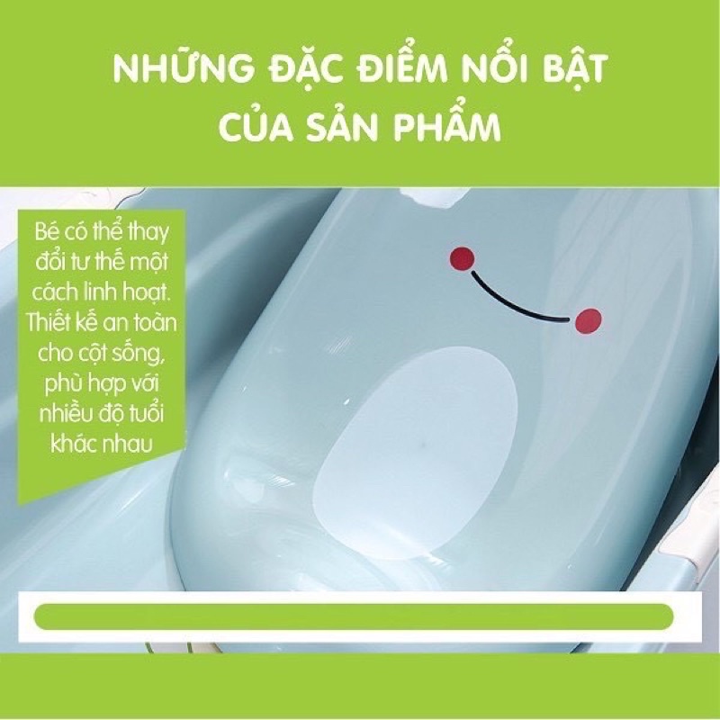 Chậu Tắm Ếch cao cấp cho bé có van thoát nước vh1