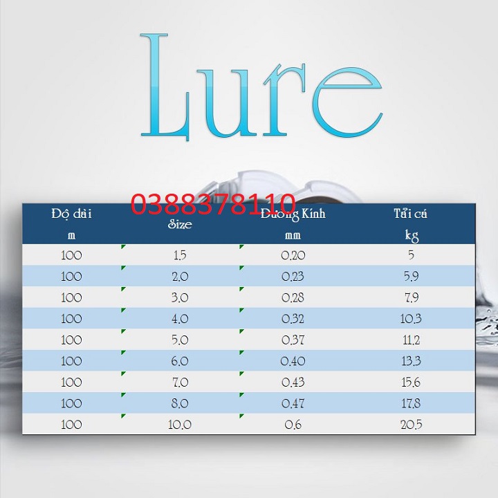 Dây Cước Câu Cá Nylon Lure 100m