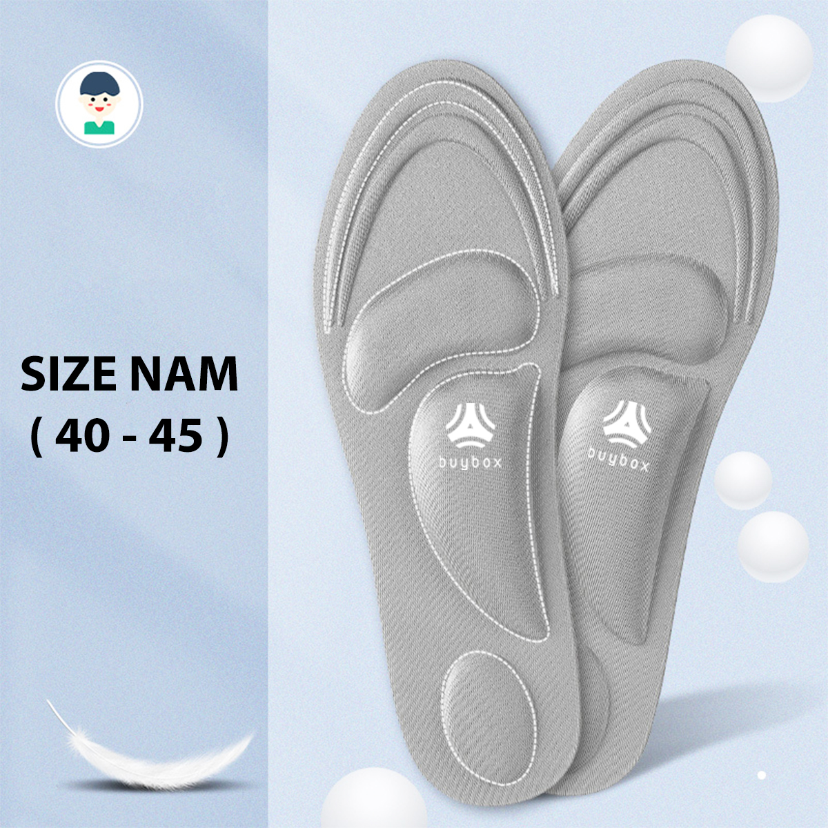 4D sports shoe lining arch design reduces foot pressure for longer walking - buybox - BBPK36