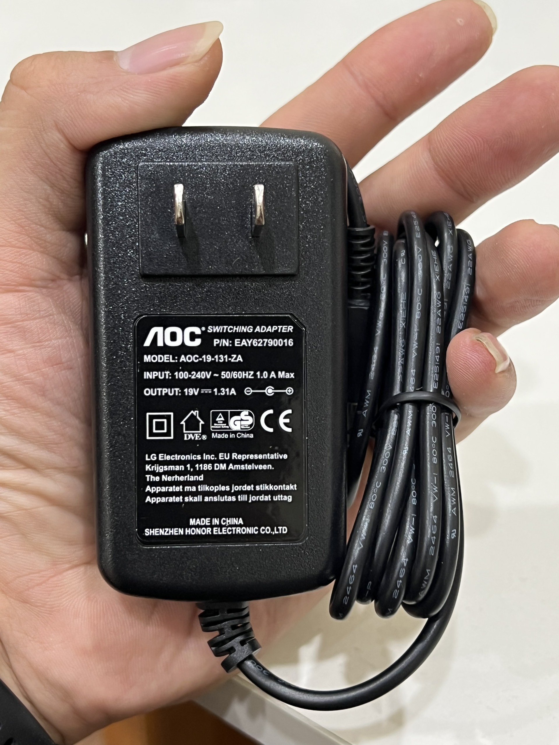 ADAPTER MÀN HÌNH AOC 19V