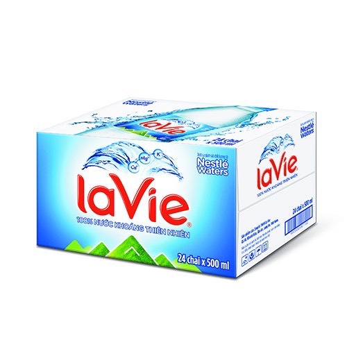 [Freeship Max] Thùng 24 chai Nước khoáng La Vie 500ml
