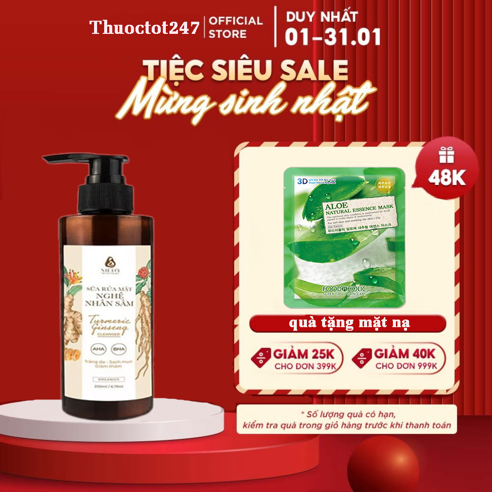 Sữa rửa mặt nghệ mela - nhân sâm mela 200ml
