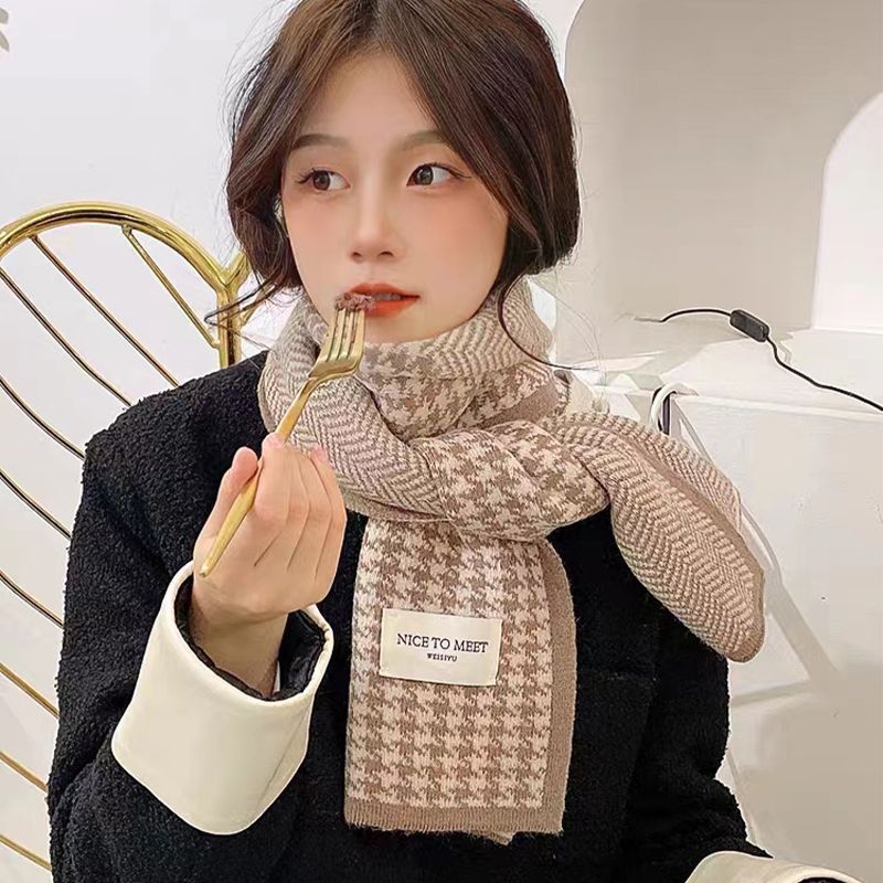 Khăn Len Choàng Cổ 2 Mặt Răng Cưa Cỡ Dài Dày Ấm - 100style