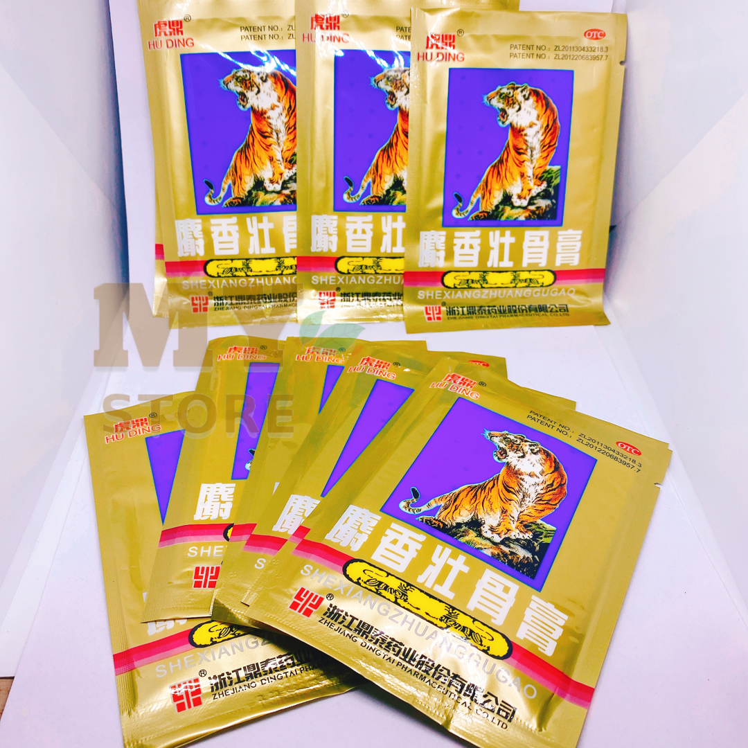 (Hàng Nhập) Cao Dán Con Cọp 5 Chữ Giảm Đau Nhức ( 4 Miếng/Gói)