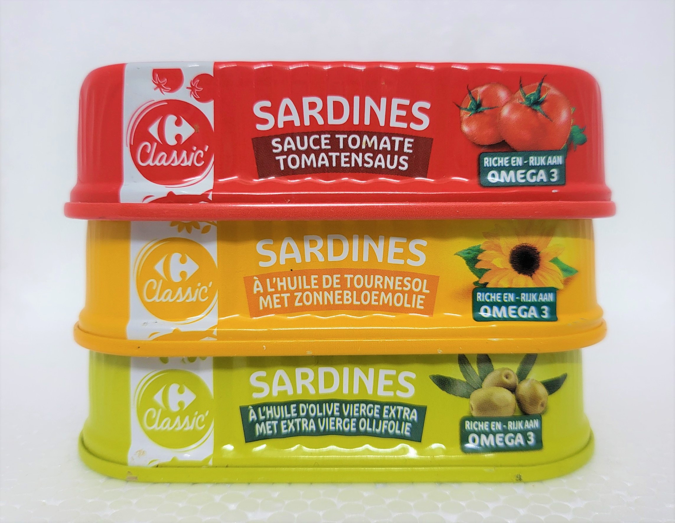 [Hộp 135g – ĐỎ] CÁ MÒI XỐT CÀ CHUA Classic [Morocco] CARREFOUR Sardines In Tomato Sauce (atp)