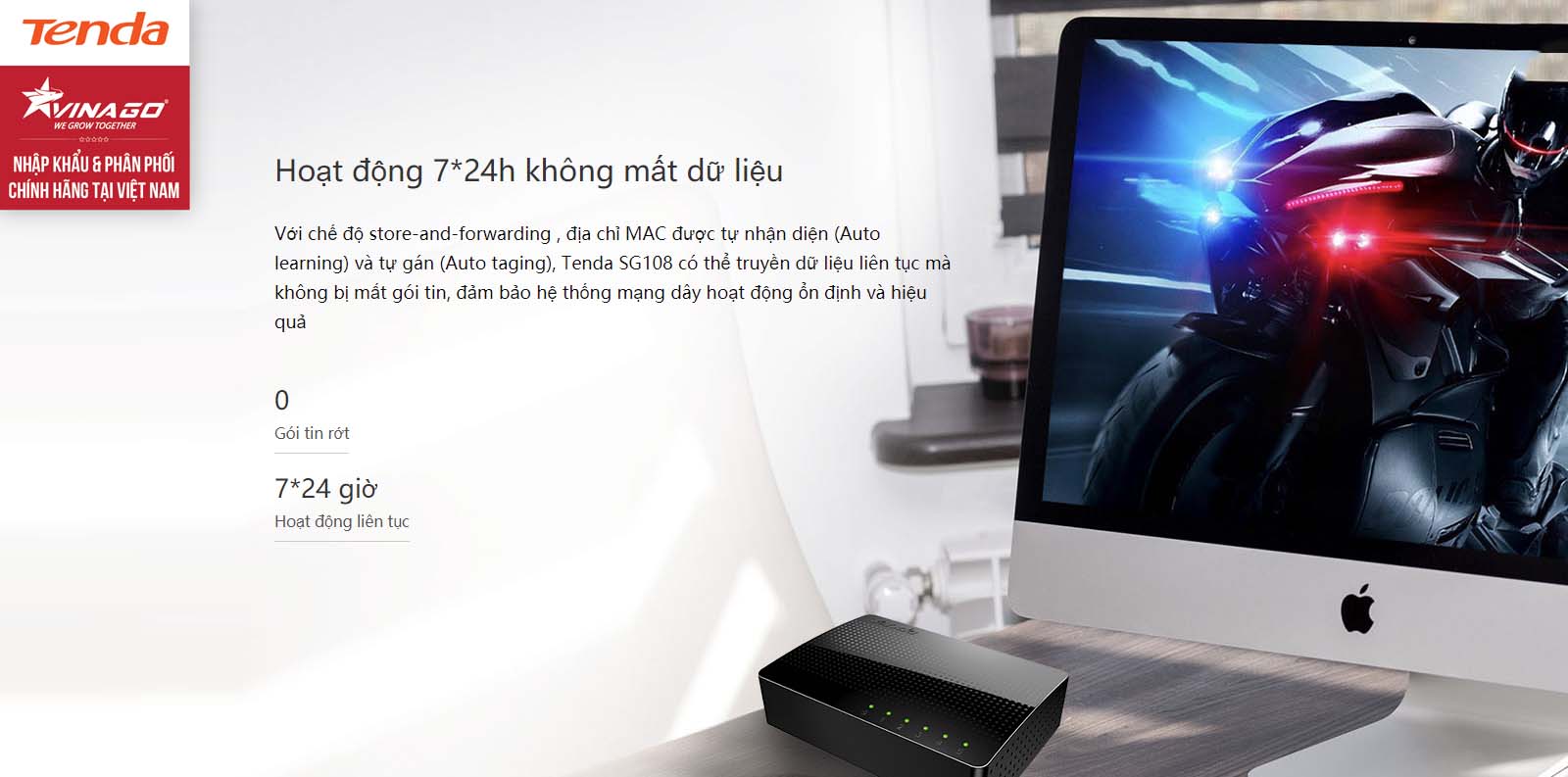 Tenda SG105 - Switch 5 cổng Gigabit - Bảo Hành 36 Tháng
