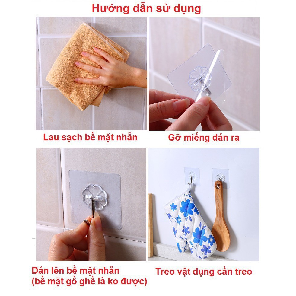(HN)Combo 10 móc dán tường đa năng siêu dính