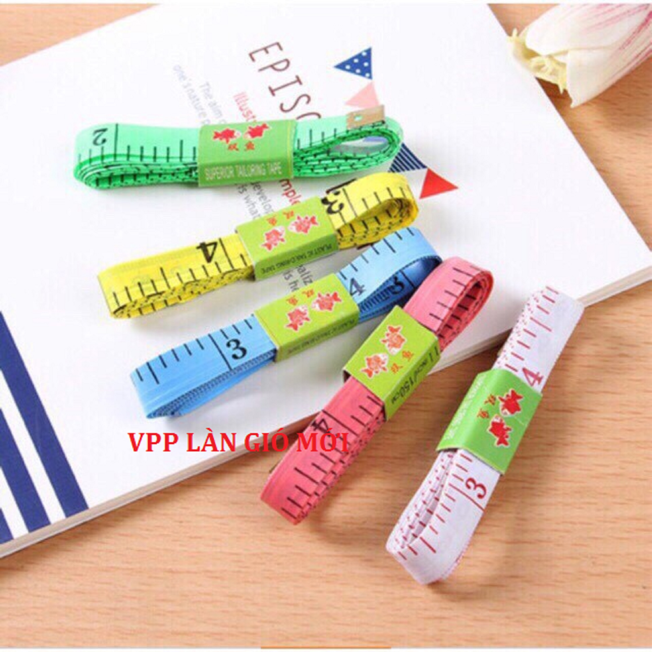 Thước Dây Mềm  Đo Vòng Bụng Eo 3 Vòng Kiểm Tra Sức Khỏe 1.5 Mét - Đo Quần Áo - Thước dây đo 150cm - nhỏ gọn dễ sử dụng VPP Làn Gió Mới