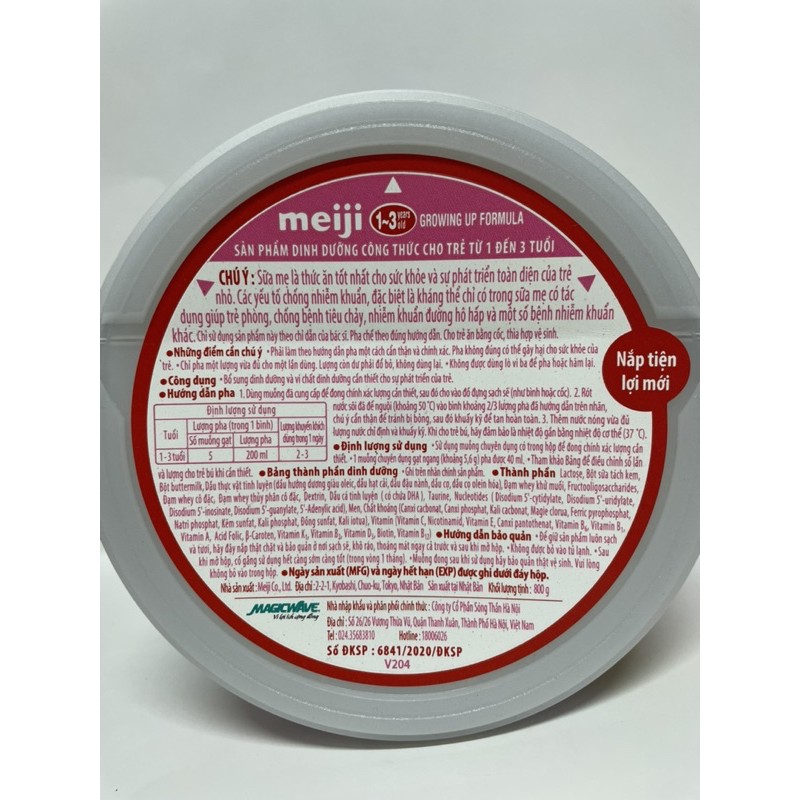 Sữa Meiji 1-3 ( Nhập khẩu chính hãng ) lon 800g date: 7/2025