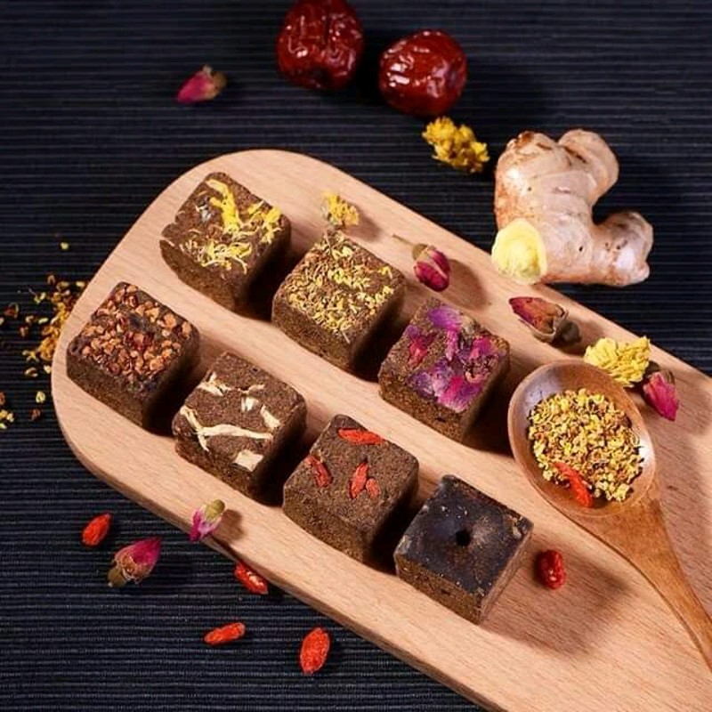 10 VIÊN  TRÀ ĐƯỜNG NÂU TRÀ HOA