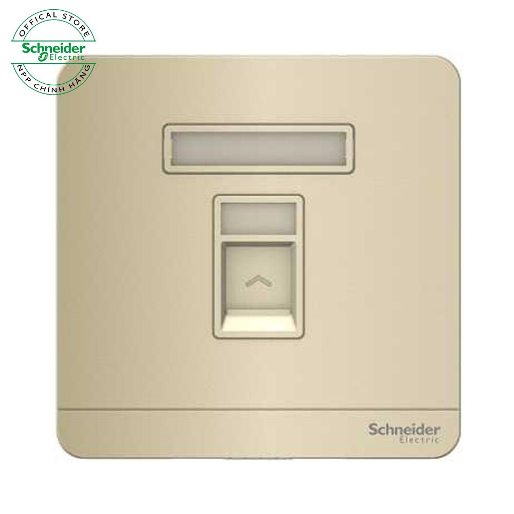 Bộ ổ cắm mạng cat5e đơn 3 Màu, dòng AvatarOn mặt vuông loại Đẳng Cấp, Sang Trọng - Schneider Electric - E8331RJS5_WD_G19; E8331RJS5_WE_G19; E8331RJS5_WG_G19