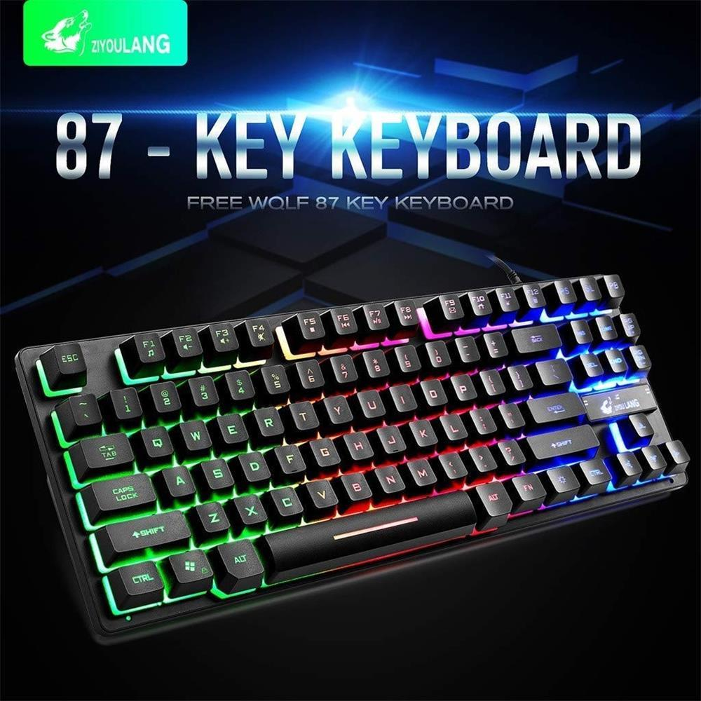 Bàn Phím Giả Cơ 87 Phím Tenkeyless Chuyên Game Có Dây ZIYOU LANG K16 / Bàn Phím XUNFOX K82 Có LED