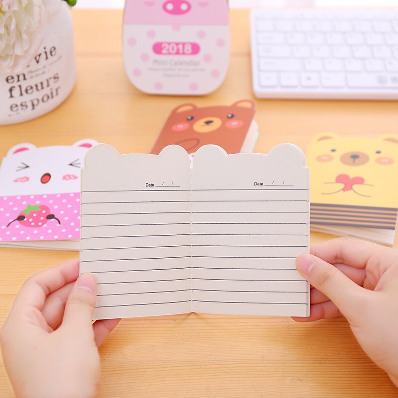 Sổ tay hình gấu lợn mèo dễ thương (Có dòng kẻ) E315