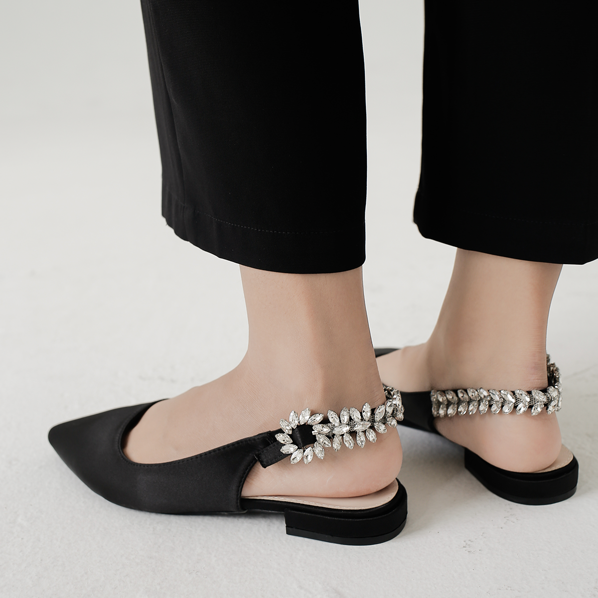 Giày Mules Floralpunk Crystal Slingback