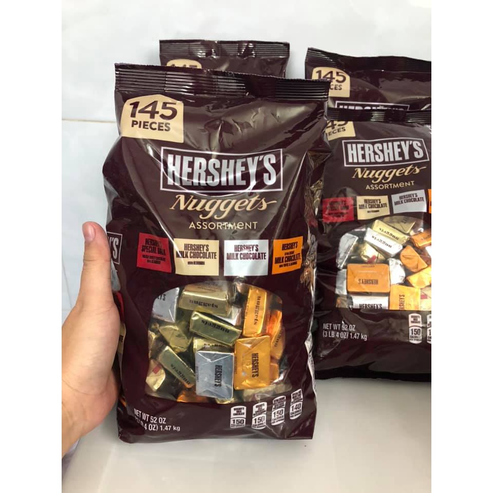[NEW DATE 03/2027]SOCOLA HERSHEY'S NUGGETS 145 VIÊN 4 VỊ THƠM NGON