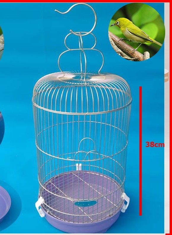 Lồng chim khuyên inox đk 22 x c38