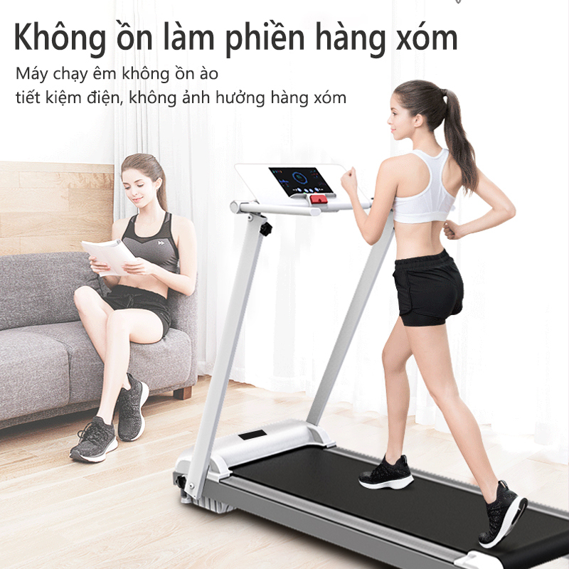 Máy chạy bộ đế bằng đa năng Máy chạy dành cho gia đình phòng tập GYM chuyên có thể gấp gọn không tiếng ồn cho hộ gia đình, yên tĩnh chống xóc chống rung, tiết kiệm điện, dễ cất gọn không tốn diện tích Our shopping home