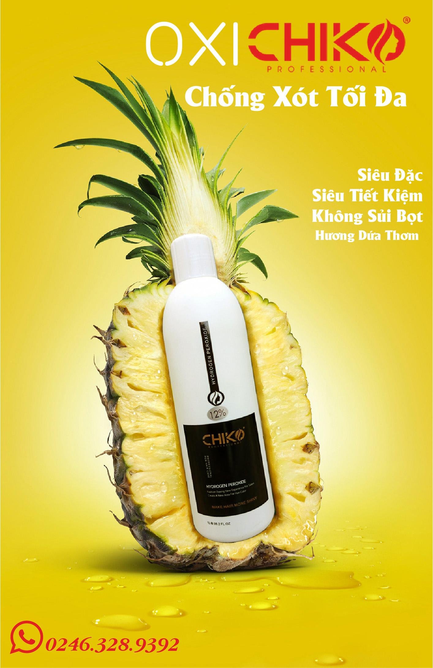 (CHÍNH HÃNG) Oxi nhuộm (trợ nhuộm) CHIKO- hương dứa