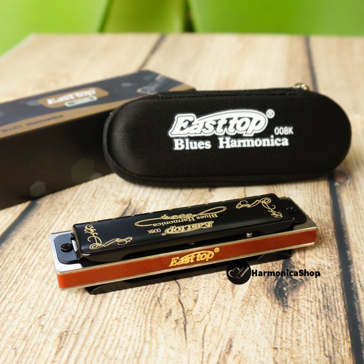 🎶 Kèn Harmonica 10 lỗ 🎶 Diatonic Easttop T008K màu đen