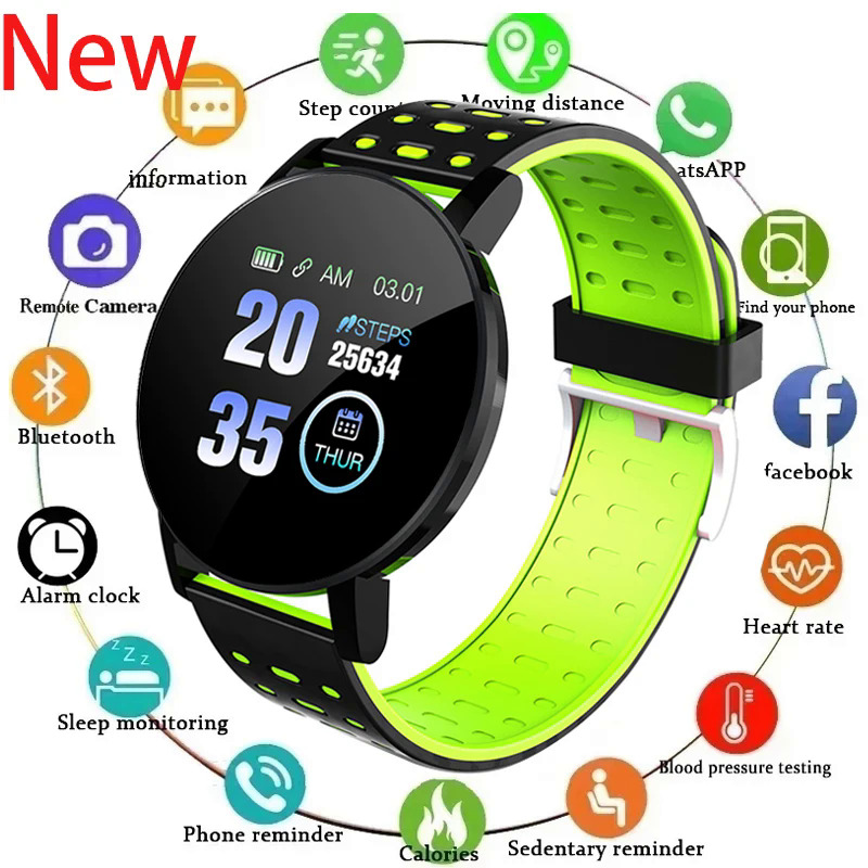 2024 New thông minh đồng hồ tập thể dục Tracker Pedometer huyết áp Giám