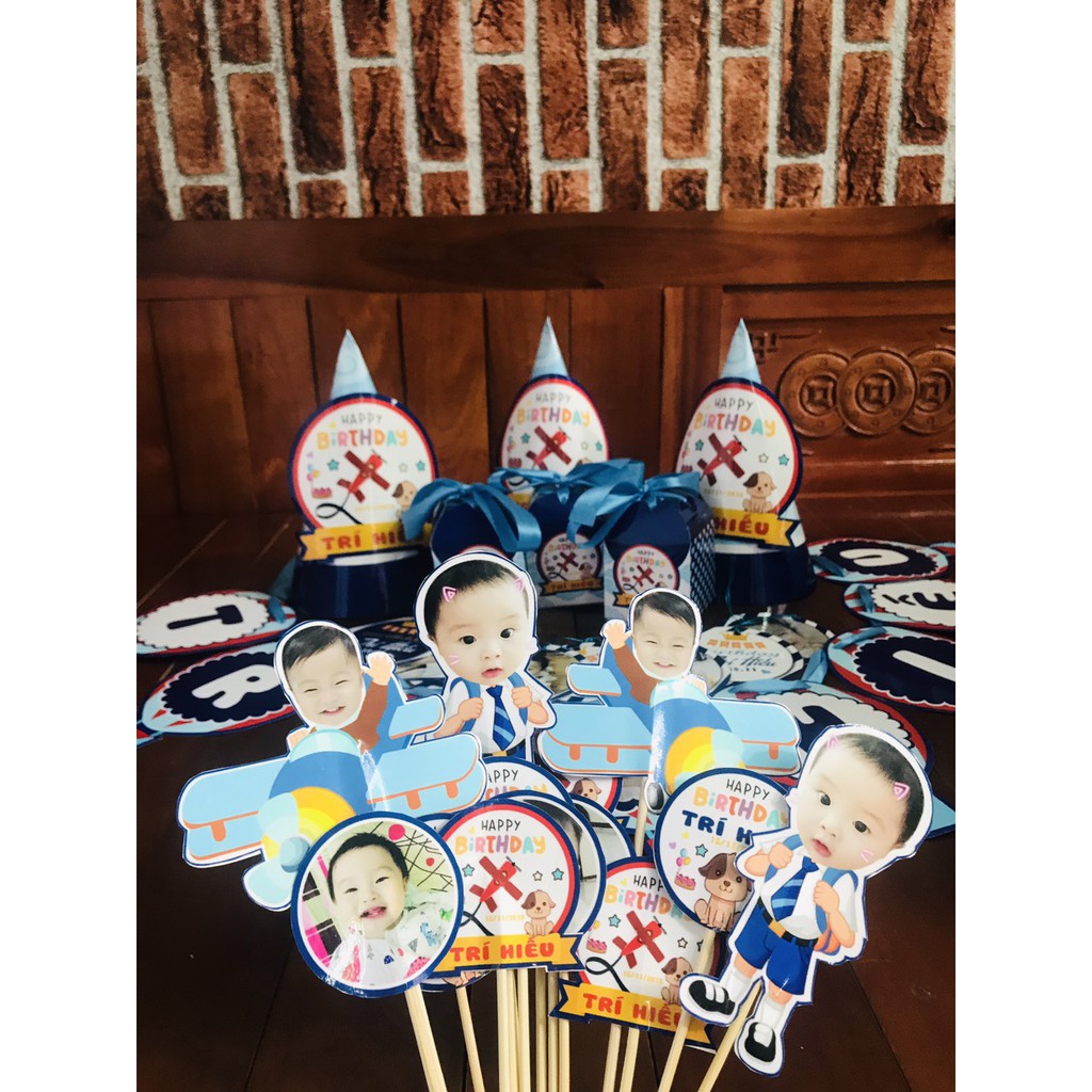 Chibi cắm bánh sinh nhật cho các bé, cao 5-10cm
