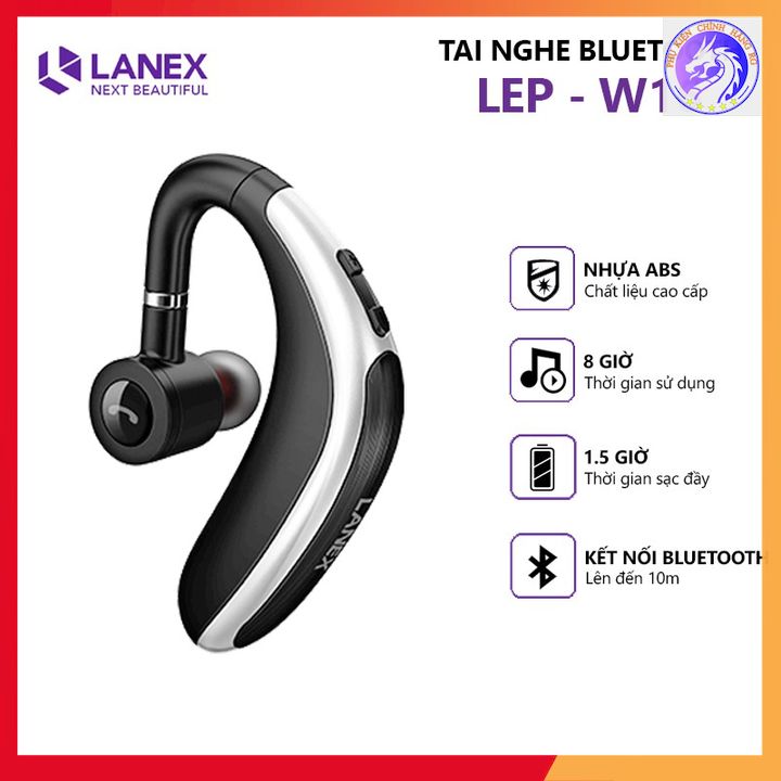 Tai nghe bluetooth 1 bên lanex lep - w16 v5.0 có mic - tương thích nhiều thiết bị