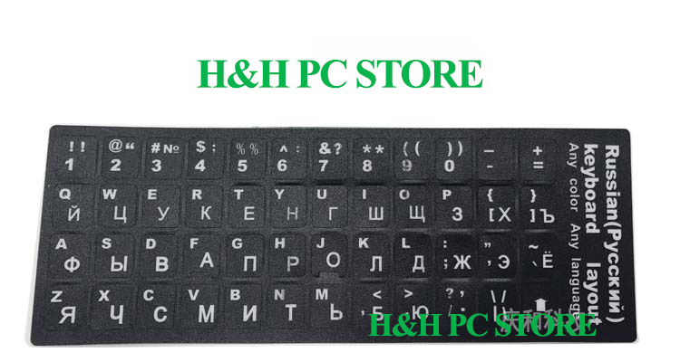 Miếng dán bàn phím tiếng Nga nhiều màu