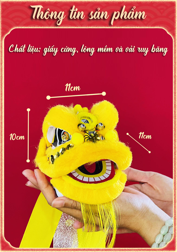 Lion dance miniature handmade decoration