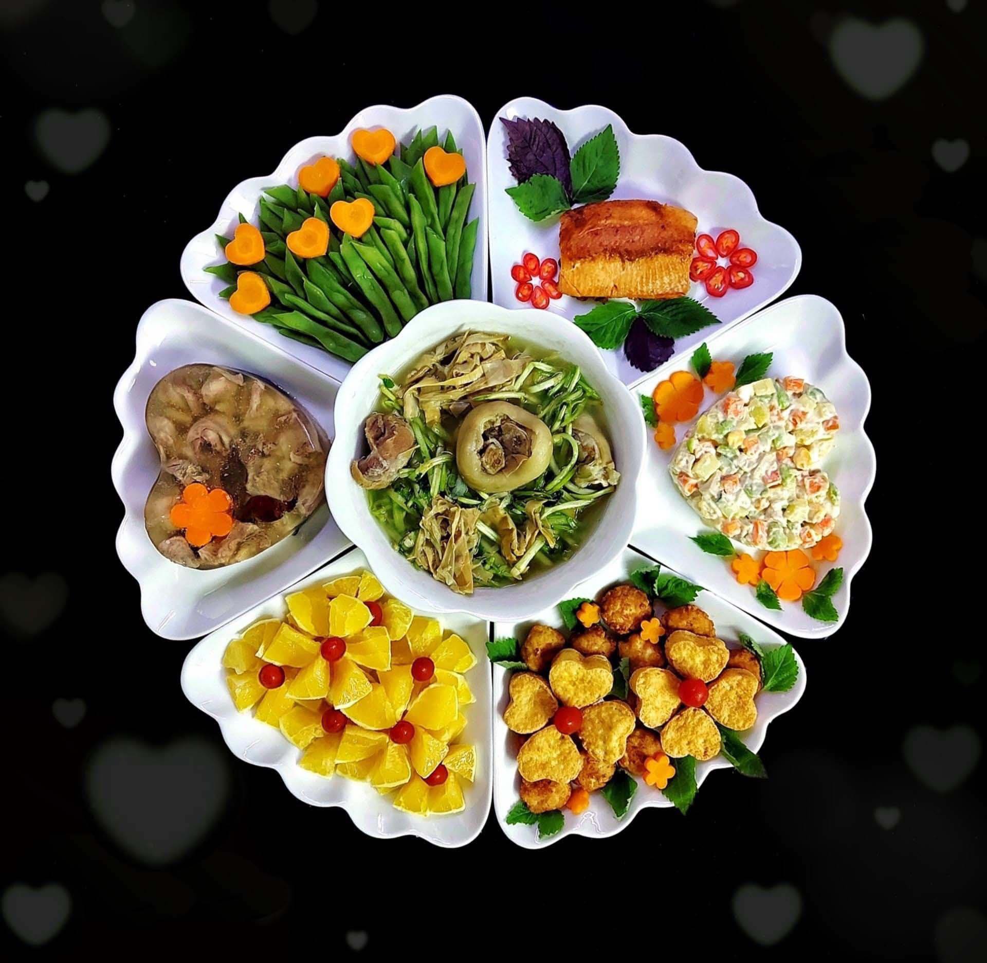Bộ đĩa hoa mặt trời Bát Tràng (đường kính 55cm size lớn - 45cm size bé)