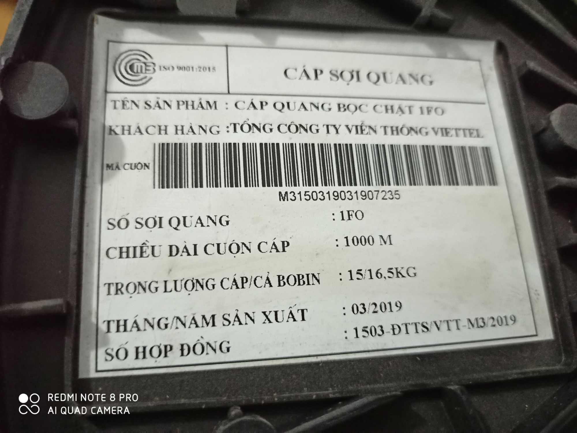 Cuộn Cáp Quang Ftth M3 1 Sợi 1fo 1000m