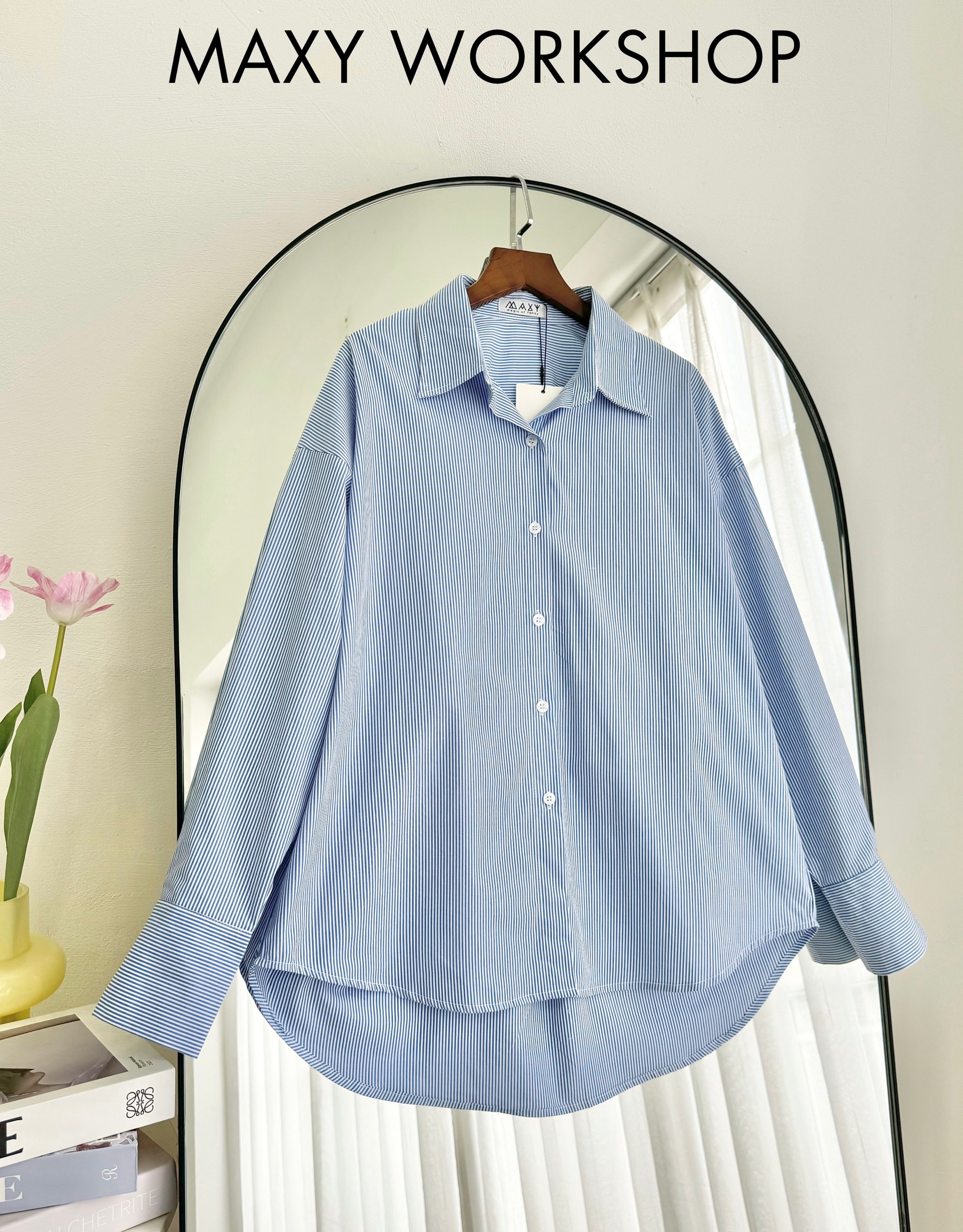 Áo sơ mi nữ tay dài dáng rộng Oversize Shirt Maxy Workshop