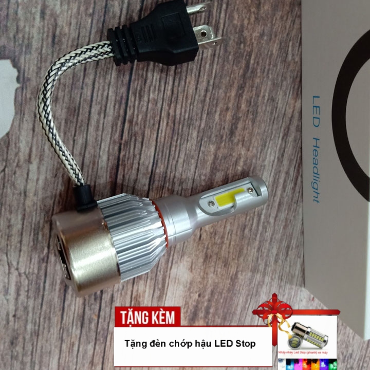 [GIÁ 1 BÓNG] Vua bóng đêm với bộ đèn C6 2 tim chân H4 có đế và quạt tản nhiệt chân H4 có đế và quạt tản nhiệt dành cho cả ô tô và xe máy G271-TẶNG KÈM CHẾC ĐÈN CHỚP HẬU LED STOP