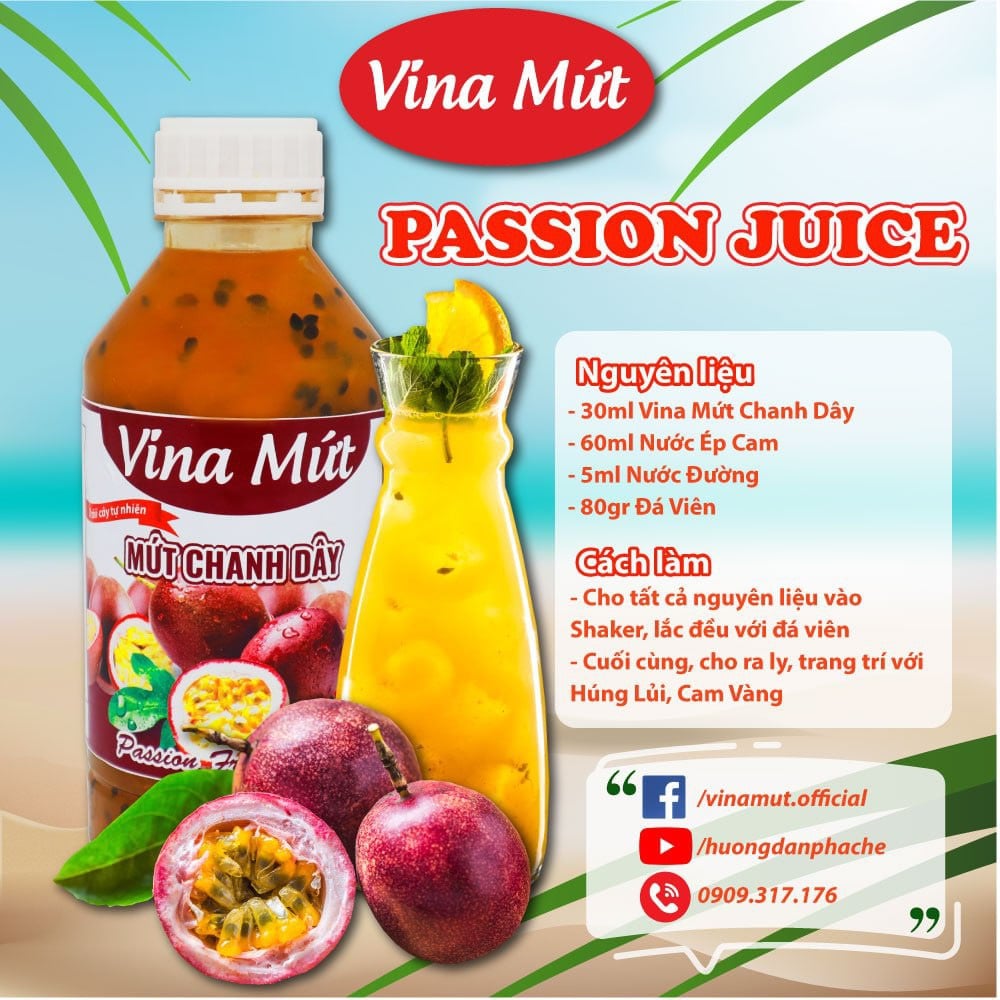 SINH TỐ CHANH DÂY VINA MỨT - 1000G