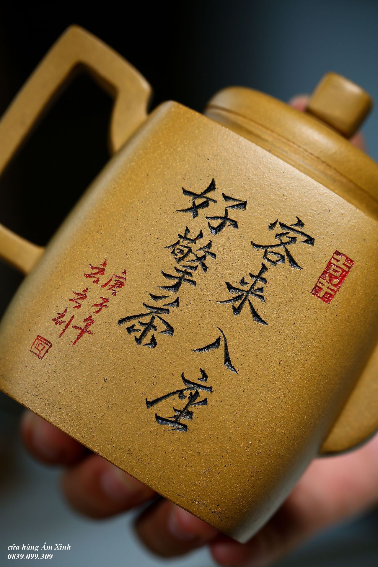 Ấm Tử Sa Nghi Hưng Tứ Phương Cao 280 ml