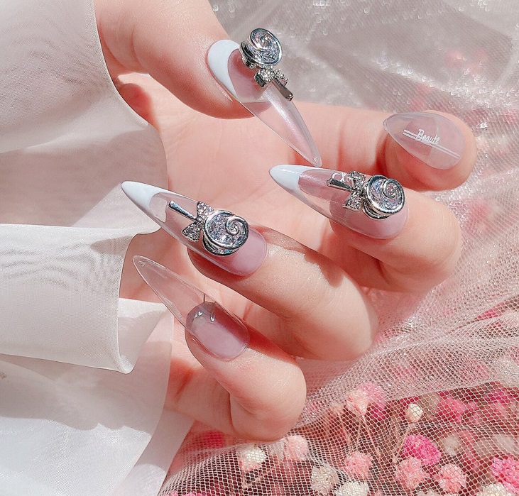 Charm Kẹo Mút Đá Pha Lê Xoay Cao Cấp