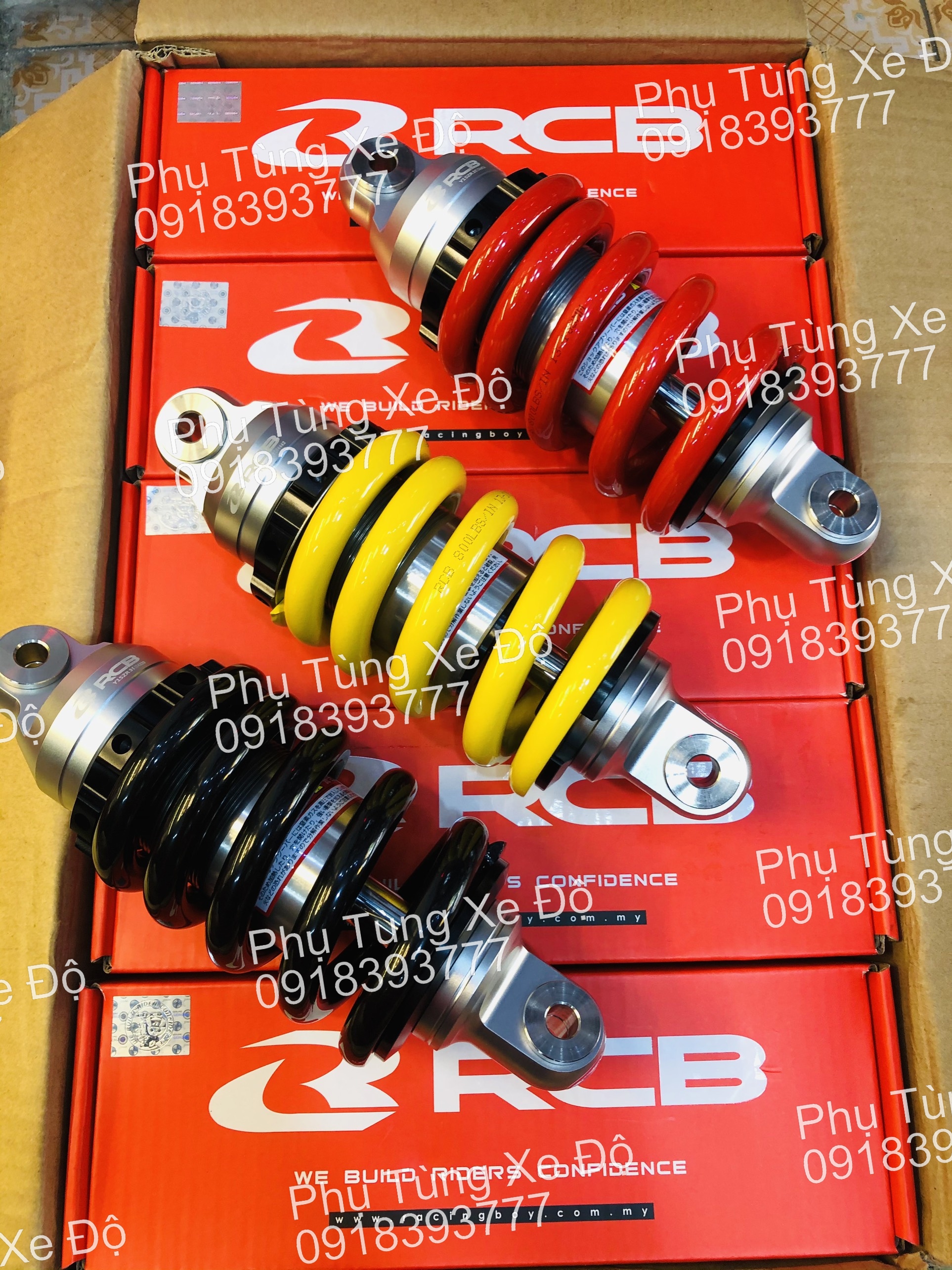 Phuộc RCB ( Mẫu E2 ) gắn cho EXCITER 150 - Màu Đỏ