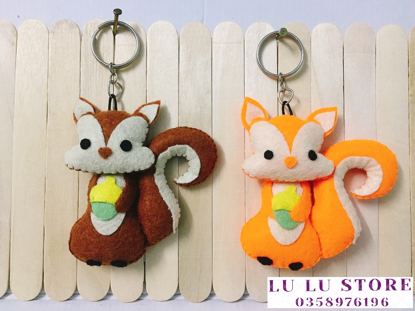Móc khóa thú handmade