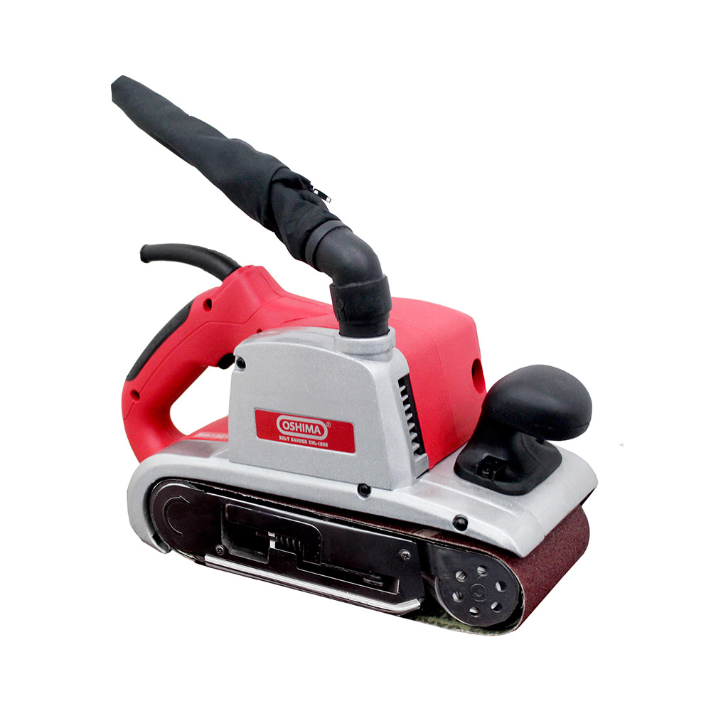 Máy chà nhám đồ gỗ, chà nhám lô cầm tay Oshima CNL-1200 (Đỏ đen)