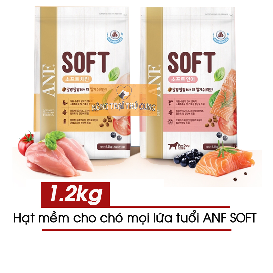 Hạt mềm hữu cơ cho chó anf soft - cho chó mọi lứa tuổi -