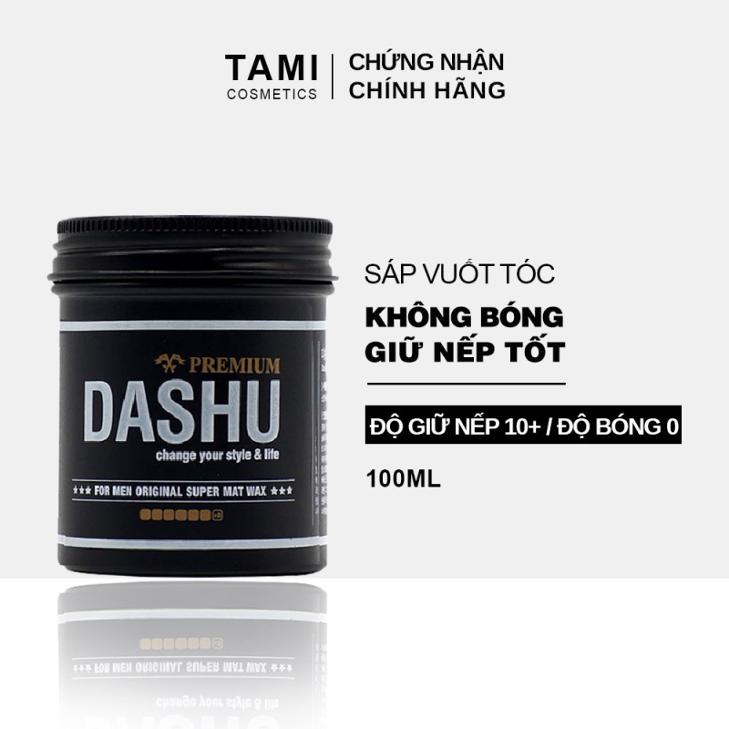 Sáp vuốt tóc nam DASHU For Men Premium Original Super Mat Tạo kiểu linh hoạt Giữ nếp tốt Hiệu ứng mờ không bóng 100ml TM-SA02 nhập khẩu
